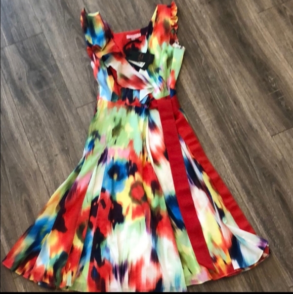 Ted Baker Wrap Gingie ruffle, floral Dress. - Picture 4 of 6